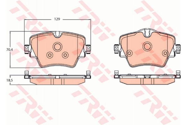 Trw Σετ τακάκια, Δισκόφρενα - GDB2098