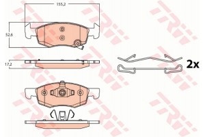 Trw Σετ τακάκια, Δισκόφρενα - GDB2099
