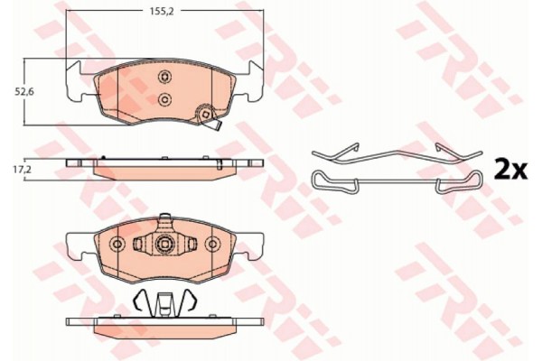 Trw Σετ τακάκια, Δισκόφρενα - GDB2099