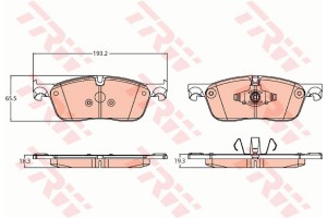 Trw Σετ τακάκια, Δισκόφρενα - GDB2100