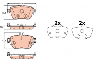 Trw Σετ τακάκια, Δισκόφρενα - GDB2155