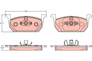 Trw Σετ τακάκια, Δισκόφρενα - GDB2159