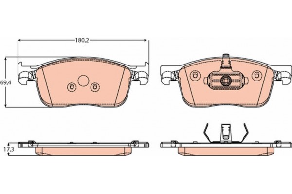 Trw Σετ τακάκια, Δισκόφρενα - GDB2169
