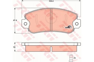 Trw Σετ τακάκια, Δισκόφρενα - GDB297