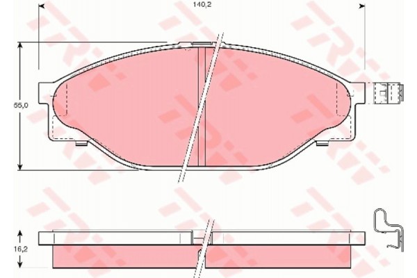 Trw Σετ τακάκια, Δισκόφρενα - GDB3109 Trw Σετ τακάκια, Δισκόφρενα - GDB3109