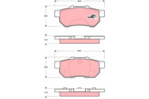 Trw Σετ τακάκια, Δισκόφρενα - GDB3113