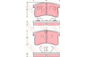 Trw Σετ τακάκια, Δισκόφρενα - GDB3126