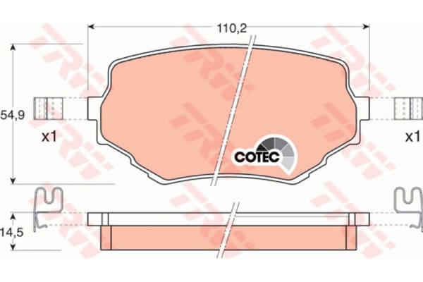 Trw Σετ τακάκια, Δισκόφρενα - GDB3132
