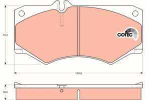 Trw Σετ τακάκια, Δισκόφρενα - GDB317