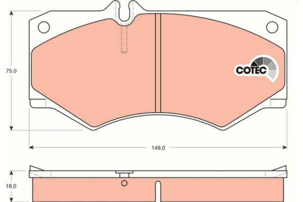 Trw Σετ τακάκια, Δισκόφρενα - GDB317