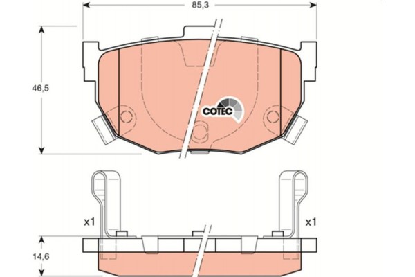 Trw Σετ τακάκια, Δισκόφρενα - GDB3170 Trw Σετ τακάκια, Δισκόφρενα - GDB3170