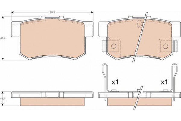 Trw Σετ τακάκια, Δισκόφρενα - GDB3175 Trw Σετ τακάκια, Δισκόφρενα - GDB3175