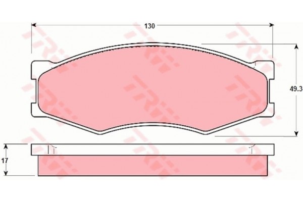 Trw Σετ τακάκια, Δισκόφρενα - GDB318