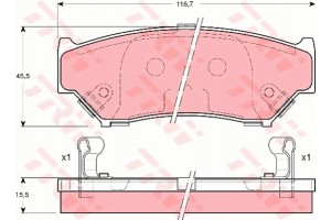 Trw Σετ τακάκια, Δισκόφρενα - GDB3182
