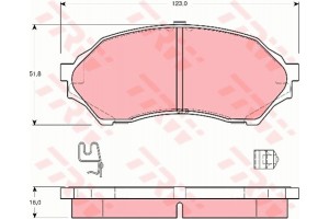 Trw Σετ τακάκια, Δισκόφρενα - GDB3193