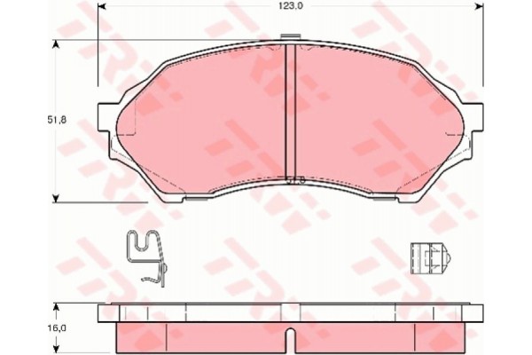 Trw Σετ τακάκια, Δισκόφρενα - GDB3193