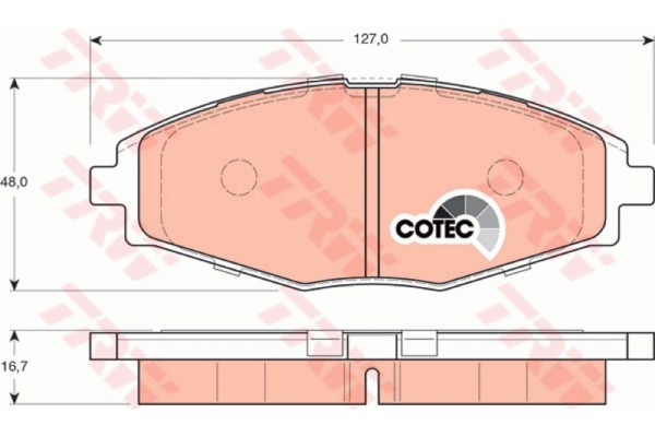 Trw Σετ τακάκια, Δισκόφρενα - GDB3195
