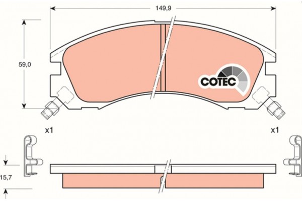 Trw Σετ τακάκια, Δισκόφρενα - GDB3200 Trw Σετ τακάκια, Δισκόφρενα - GDB3200