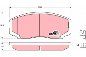 Trw Σετ τακάκια, Δισκόφρενα - GDB3214