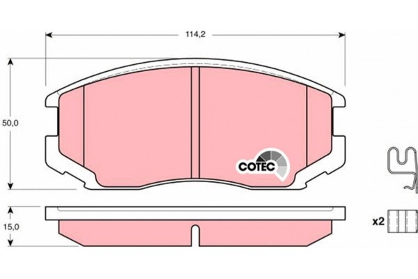 Trw Σετ τακάκια, Δισκόφρενα - GDB3214
