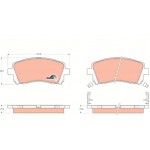 Trw Σετ τακάκια, Δισκόφρενα - GDB3217