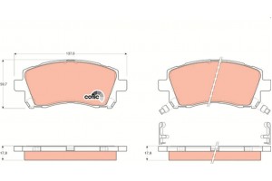 Trw Σετ τακάκια, Δισκόφρενα - GDB3217