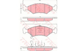 Trw Σετ τακάκια, Δισκόφρενα - GDB3224