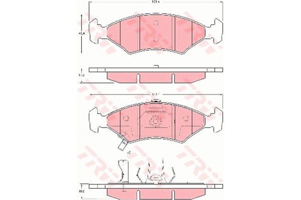 Trw Σετ τακάκια, Δισκόφρενα - GDB3224 Trw Σετ τακάκια, Δισκόφρενα - GDB3224