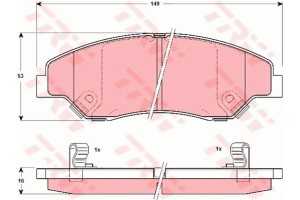 Trw Σετ τακάκια, Δισκόφρενα - GDB3241