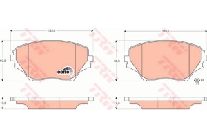 Trw Σετ τακάκια, Δισκόφρενα - GDB3251