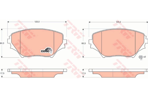 Trw Σετ τακάκια, Δισκόφρενα - GDB3251 Trw Σετ τακάκια, Δισκόφρενα - GDB3251