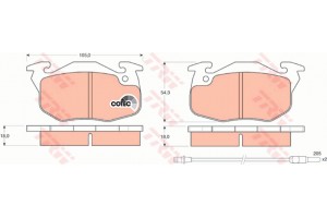Trw Σετ τακάκια, Δισκόφρενα - GDB327