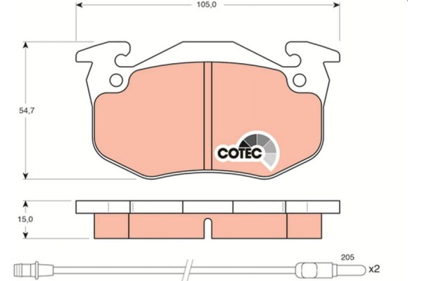 Trw Σετ τακάκια, Δισκόφρενα - GDB328 Trw Σετ τακάκια, Δισκόφρενα - GDB328