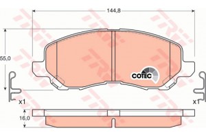 Trw Σετ τακάκια, Δισκόφρενα - GDB3287