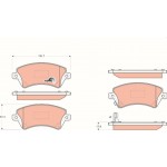 Trw Σετ τακάκια, Δισκόφρενα - GDB3288