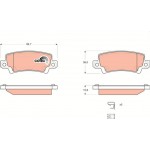 Trw Σετ τακάκια, Δισκόφρενα - GDB3289