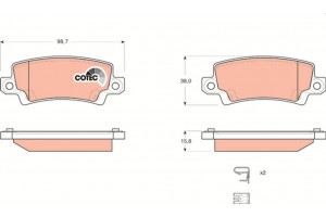 Trw Σετ τακάκια, Δισκόφρενα - GDB3289