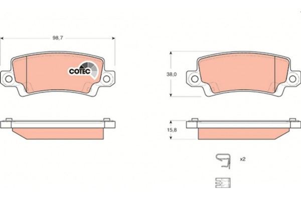 Trw Σετ τακάκια, Δισκόφρενα - GDB3289