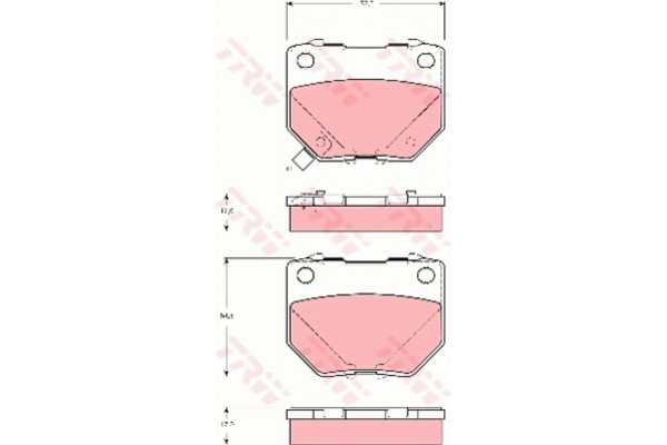 Trw Σετ τακάκια, Δισκόφρενα - GDB3308