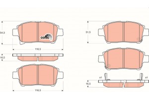 Trw Σετ τακάκια, Δισκόφρενα - GDB3317