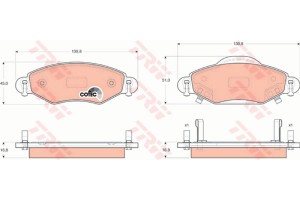 Trw Σετ τακάκια, Δισκόφρενα - GDB3324