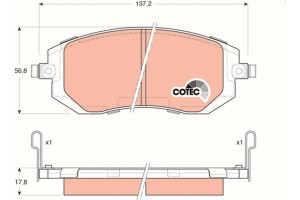 Trw Σετ τακάκια, Δισκόφρενα - GDB3328