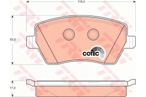 Trw Σετ τακάκια, Δισκόφρενα - GDB3332