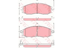 Trw Σετ τακάκια, Δισκόφρενα - GDB3340