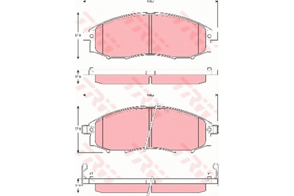 Trw Σετ τακάκια, Δισκόφρενα - GDB3340