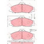 Trw Σετ τακάκια, Δισκόφρενα - GDB3353