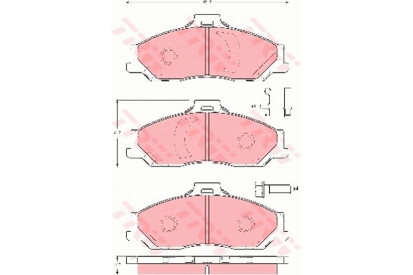 Trw Σετ τακάκια, Δισκόφρενα - GDB3353
