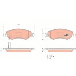 Trw Σετ τακάκια, Δισκόφρενα - GDB3363