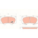 Trw Σετ τακάκια, Δισκόφρενα - GDB3364