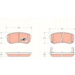 Trw Σετ τακάκια, Δισκόφρενα - GDB3370 Trw Σετ τακάκια, Δισκόφρενα - GDB3370